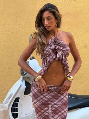 ALBA MIDI SKIRT BURGUNDY