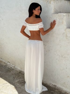 ALTHAIA MAXI SKIRT WHITE