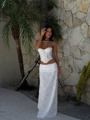 CATHERINE CORSET TOP IVORY