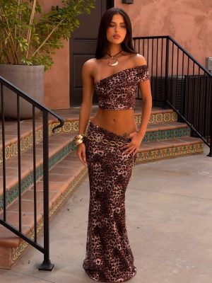 KAYDEE MAXI SKIRT LEOPARD