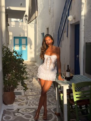 LUCIE MINI DRESS BRIGHT WHITE