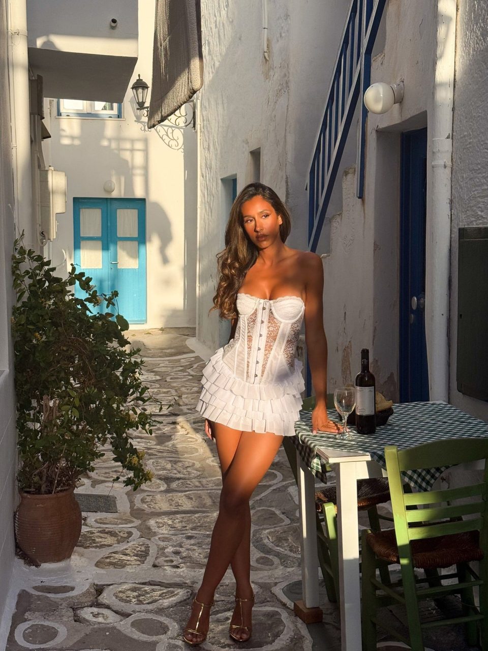 LUCIE MINI DRESS BRIGHT WHITE