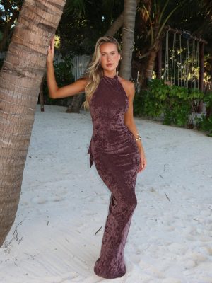 MIANE MAXI DRESS CHOCOLATE