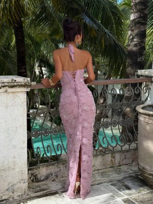 MOLIEX MAXI DRESS DUSTY ROSE