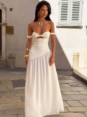 MUAII MAXI DRESS IVORY