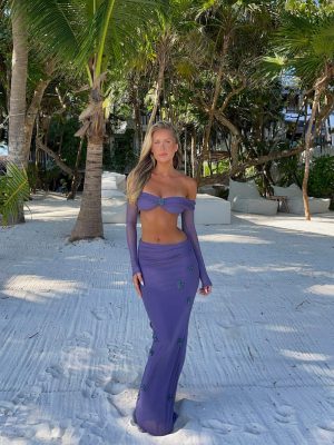 ROZELI TOP DUSTY PURPLE