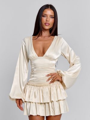 KARMIN MINI DRESS IVORY