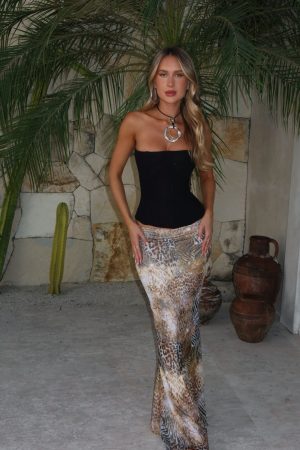 SOLA MESH CORSET TOP BLACK