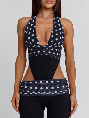 VIRELLE JUMPSUIT BLACK POLKA DOT